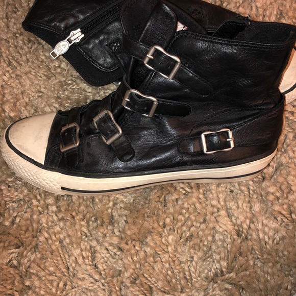 Ash Shoes - Ash high stop black leather sneakers